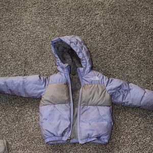 The North Face Lavender and Gray Hooded Jacket